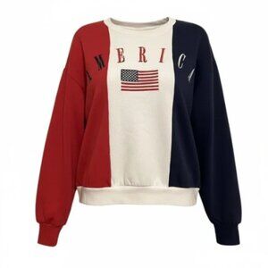 Isaac Morris America Vintage Inspired Pullover Crew Neck  - XL in Red/Blue/White